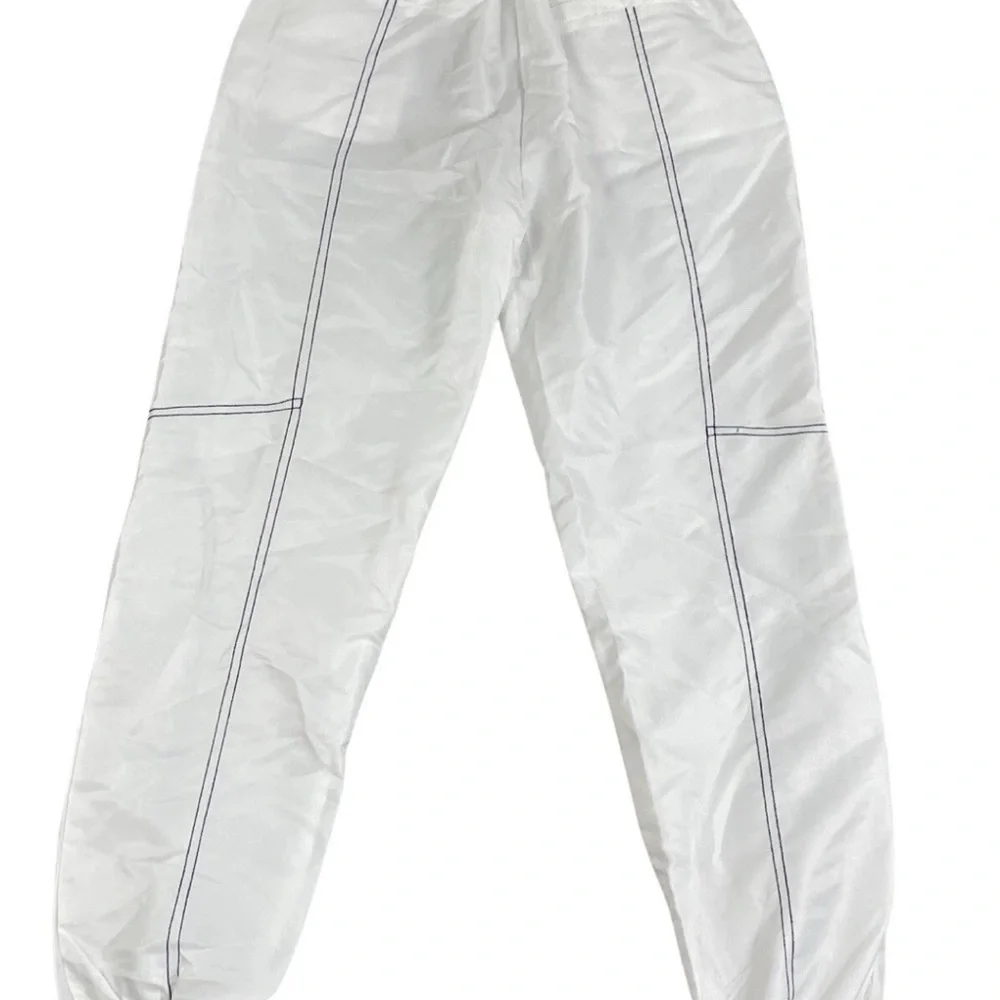 Maniere De Voir White Nylon Contrast Stitch Track Pants - Picture 9 of 9